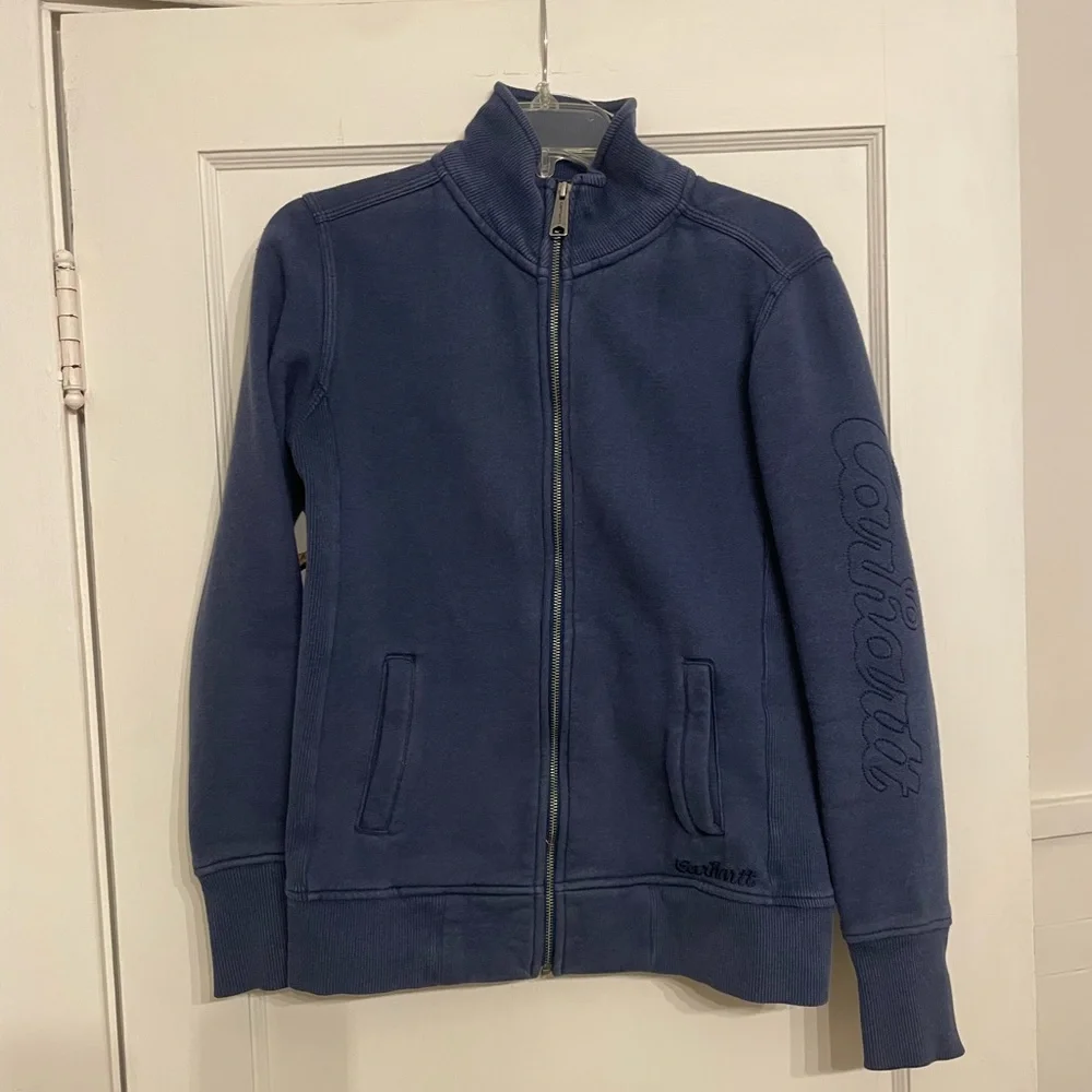Women’s Carhartt Blue zip jacket. Size small. Great condition. - Picture 1 of 6